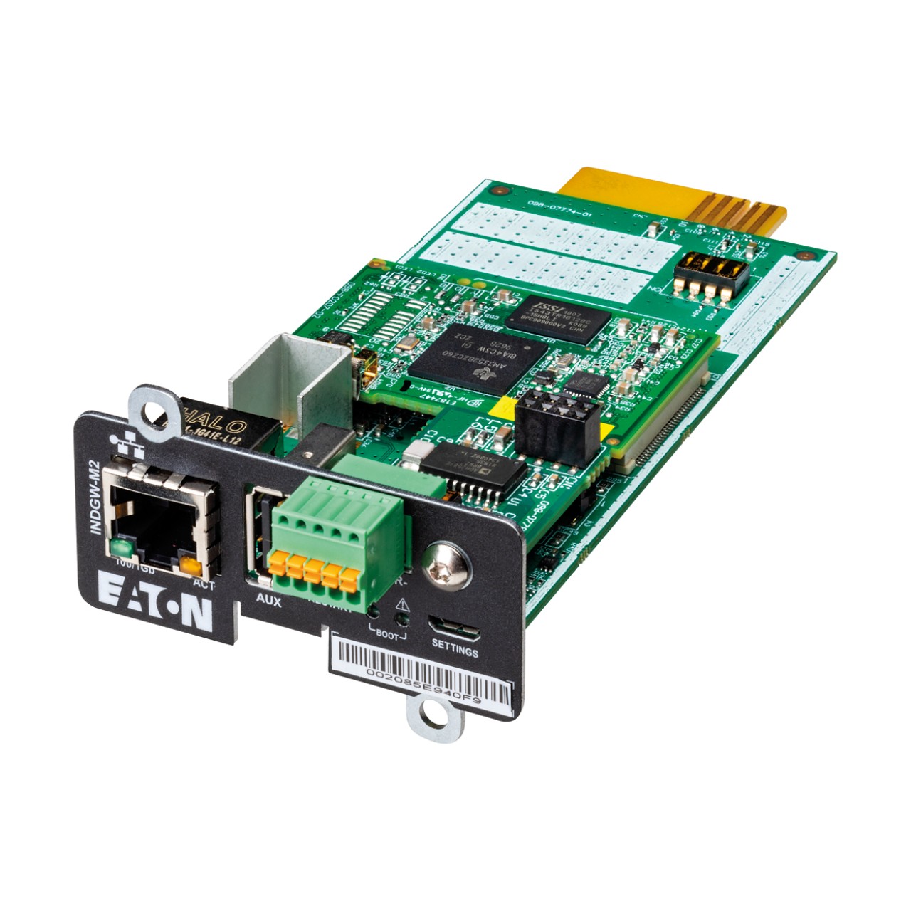 Eaton Industrial Gateway Card INDGW-M2 left angle view