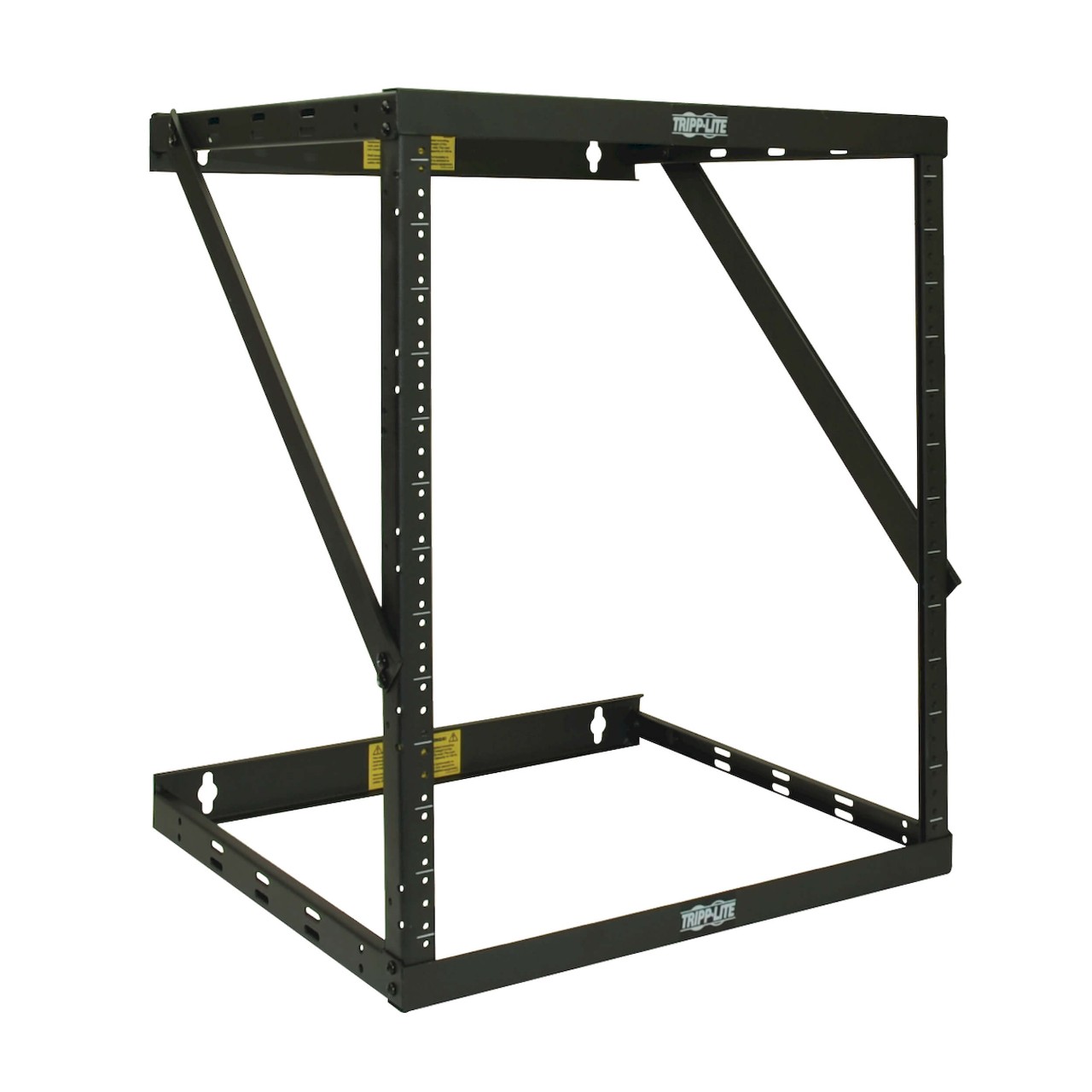 Tripp Lite Series 2-post open frame wallmount 12U SmartRack left angled view