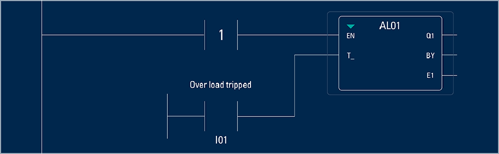 Tripped overload diagram