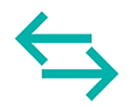 icon with arrows pointing right and left